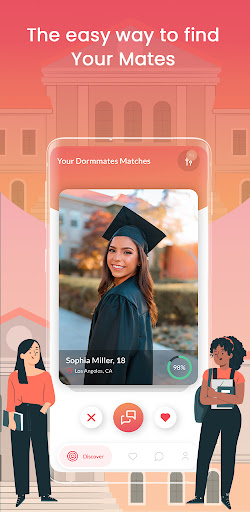Android application MatchUpMates: DormMates Finder screenshort