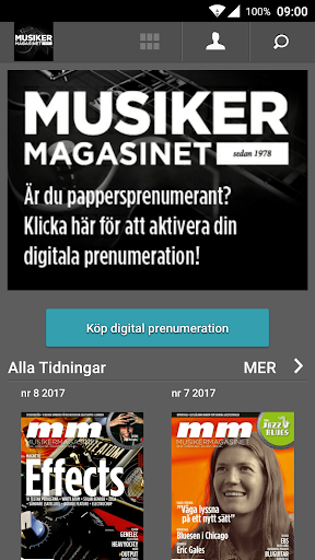 Android application Tidningen Musikermagasinet screenshort