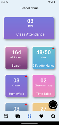 Android application SchoolProSuite Staff screenshort