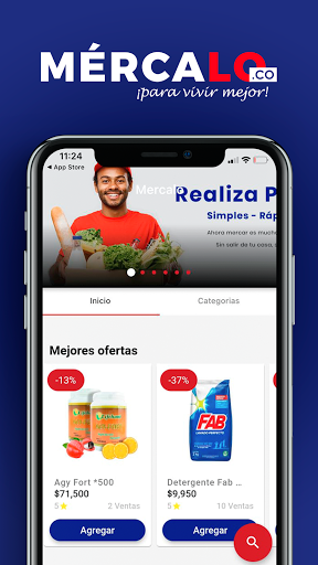 Android application Mercalo.co screenshort