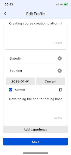 DatedIn Screenshot 4 - AppWisp.com