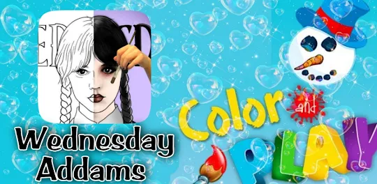 Wednesday Addams coloring game