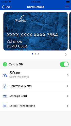 Android application SCU CardManager screenshort