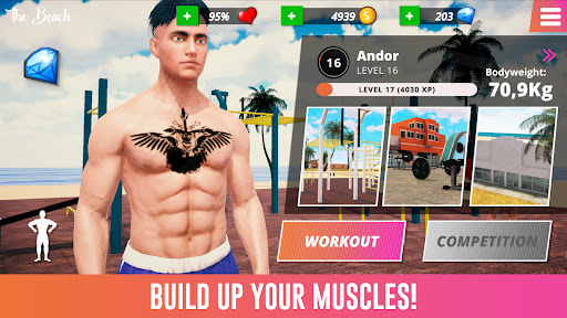 Iron Muscle IV: gym game MOD APK (Premium/Unlocked) screenshots 1