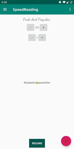 Android application Speed Reading • Trainer screenshort