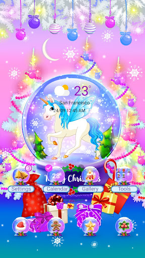 Android application Unicorn Snowball - Wallpaper screenshort