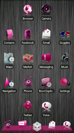 Android application Pink ADW Theme screenshort