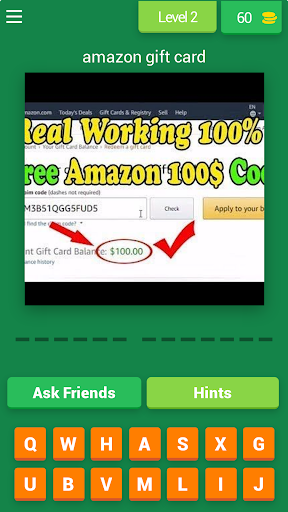 Amazon Gift Card Task Levels