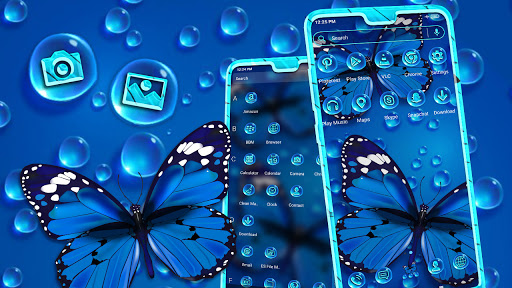Blue Butterfly Launcher Theme Screenshot 3 - AppWisp.com