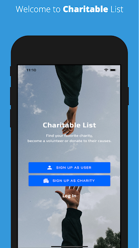 Android application Charitable List screenshort