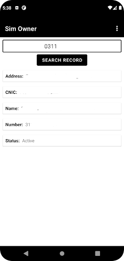 Sim Cnic Number Detail Premium