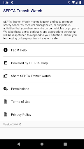SEPTA Transit Watch Screen 2