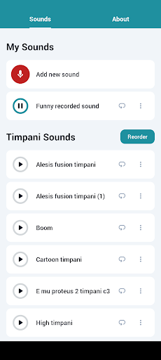 Android application Timpani Sounds screenshort