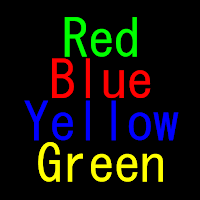 Text Color Brain training