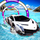 Incredible Water Surfing Car Stunt-Car Racing Game icon