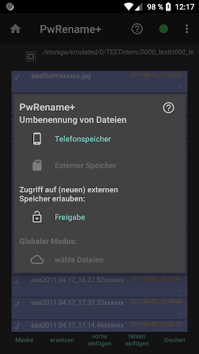 Android application Quick Renamer - rename multipl screenshort