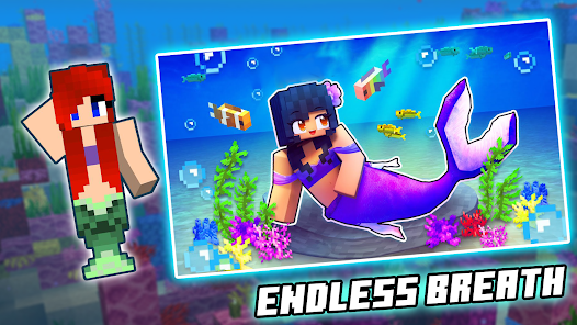 Captura 3 Mermaids Mod Addon for MCPE android