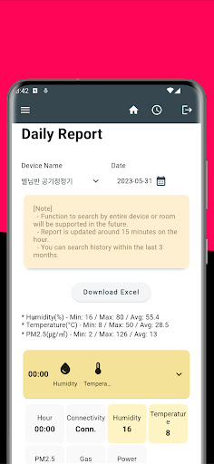 Android application Miro IAQ Portal screenshort
