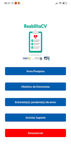 Android application ReabilitaCV screenshort