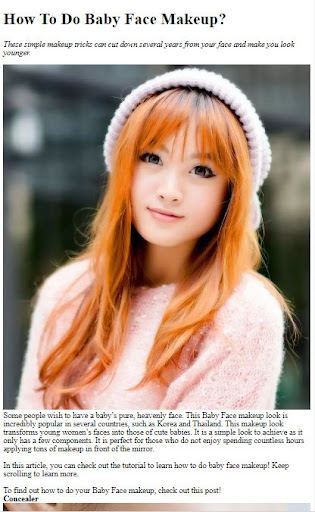 Android application How To Do Baby Face Makeup screenshort
