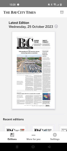 Android application Bay City Times screenshort