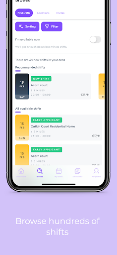 Karo: care shifts Screen 2