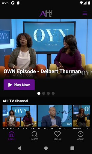 Android application AH! TV screenshort