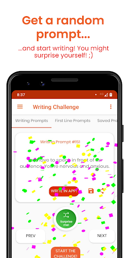 Screenshot of Writing Challenge - Writing Pr