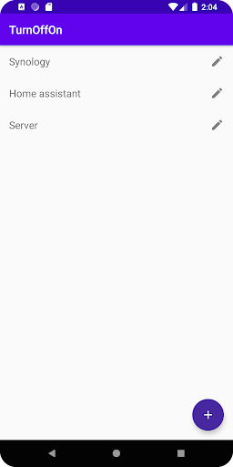 Android application TurnOffOn screenshort