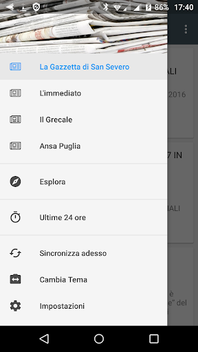Android application San Severo notizie locali screenshort