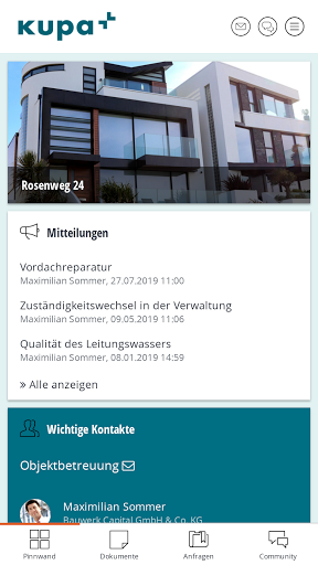 Android application eQuartier screenshort