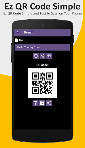 Android application Ez QR Code Simple screenshort