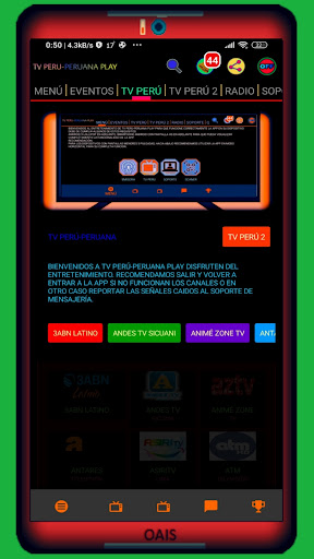 Tv Perú - Peruana play Screen 3