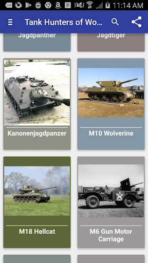 Android application Tank destroyers of WW2 screenshort
