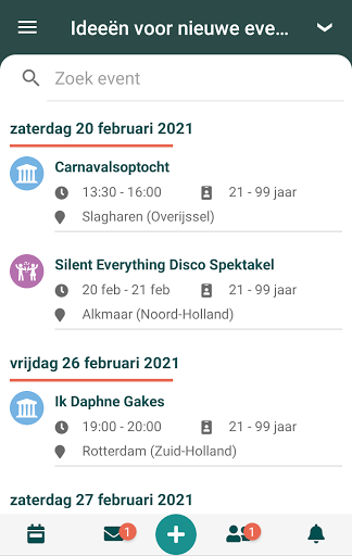 Events4me Screen 2