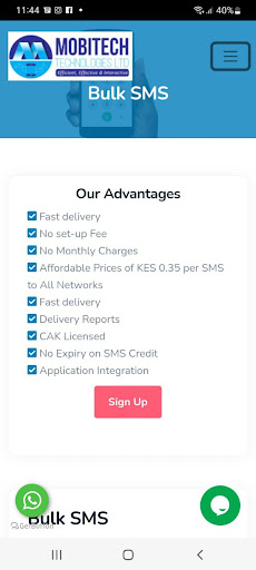 Mobitech Bulk Sms @0.35 Screen 2