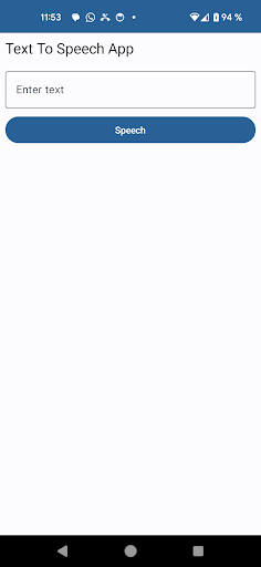Android application TextToSpeechApp screenshort