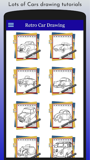 Android application How to Draw Classic Cars screenshort