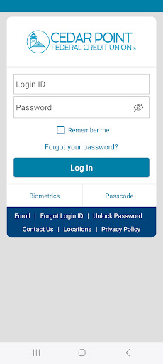 Android application Cedar Point Banking screenshort