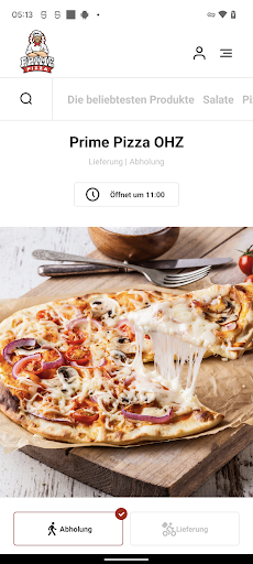 Android application Prime Pizza OHZ screenshort