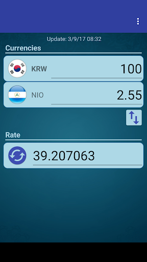 Android application S Korea Won x Cordoba Oro screenshort