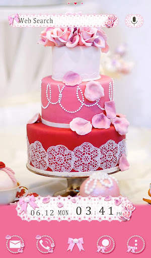 Android application Pink Wedding Cake Theme screenshort