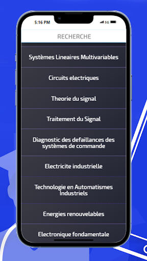 Android application Electrotechnique screenshort