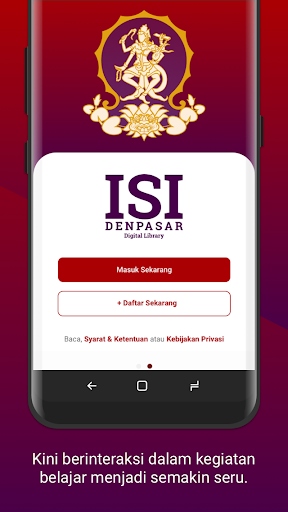 Android application ISI Denpasar Digital Library screenshort