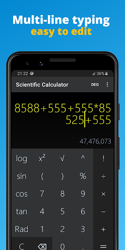 Android application Scientific Calculator screenshort