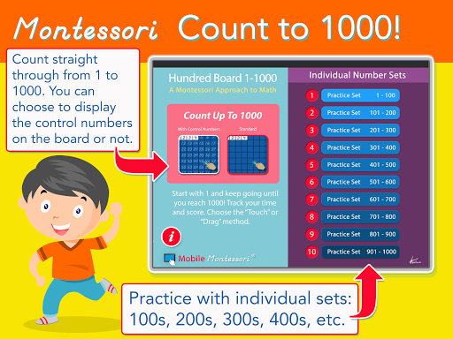 Count to 1000 - Montessori Mat Screen 2