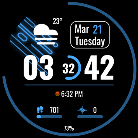 Screenshot of Minimalist Marvel Watch Face