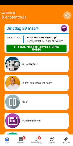 Android application Dienstenthuis Check screenshort
