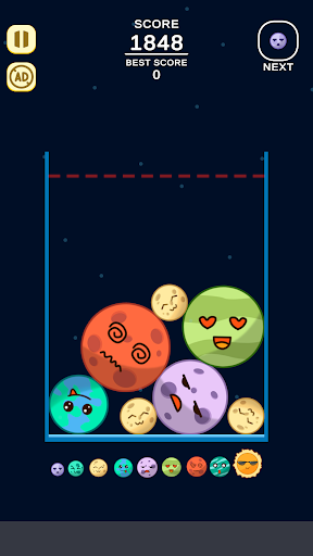 Android application Planets Merge screenshort