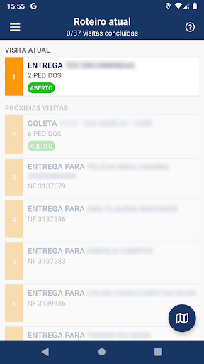 Android application ASAP Log para entregadores screenshort
